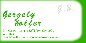 gergely wolfer business card